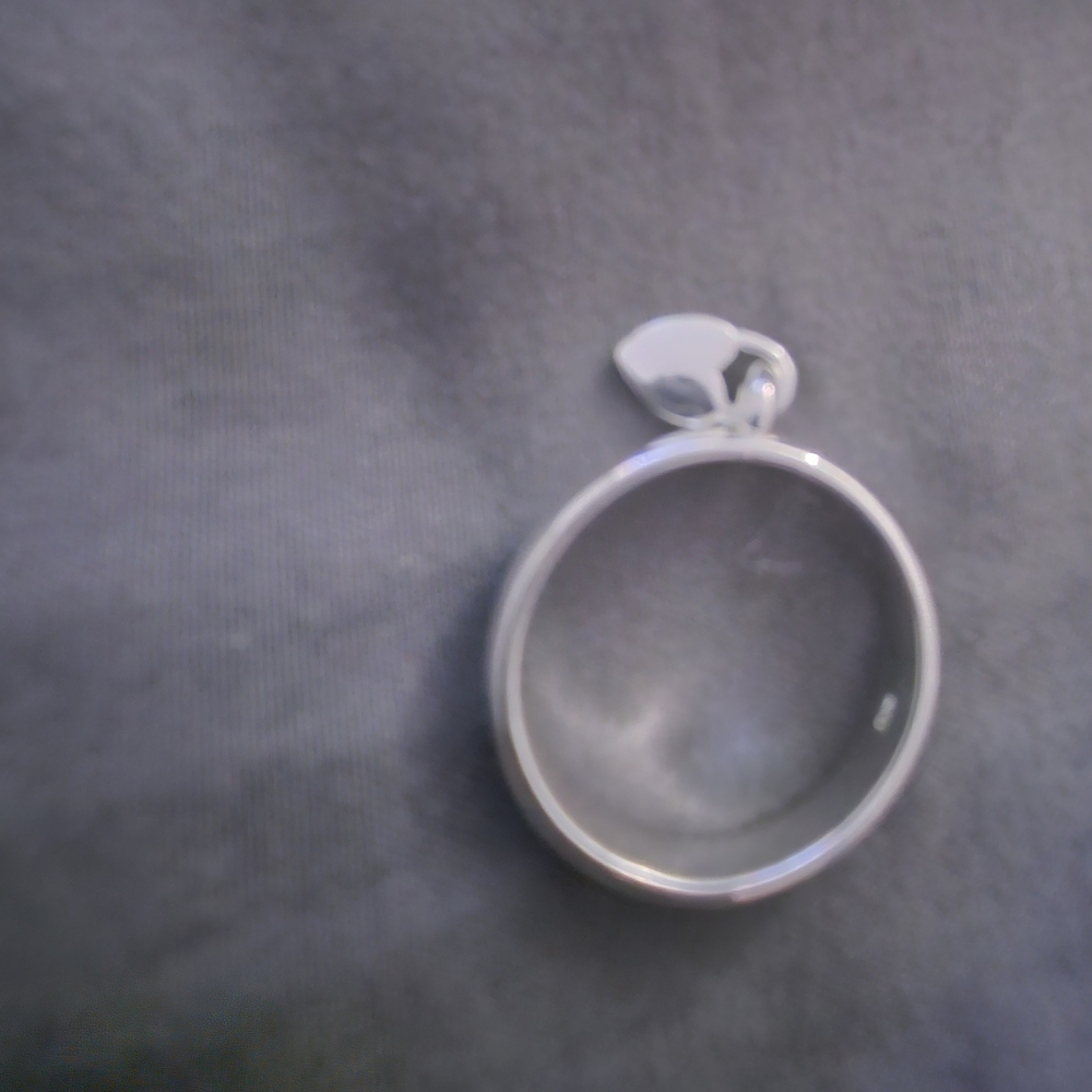 Silver Solitaire Engagement Ring With Classic Band - image 5